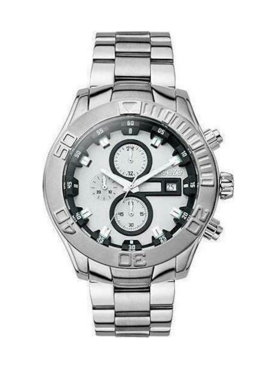 Breeze Iconic Chrono Silver Stainless Steel Bracelet